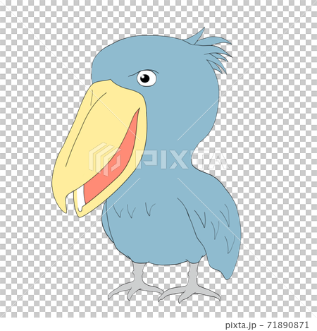 口を開けているハシビロコウのイラスト素材 [71890871] - PIXTA