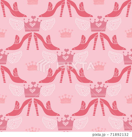 Awesome gentle baby seamless pattern with crown 71892132