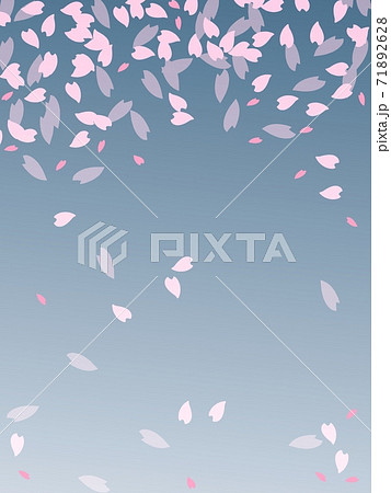 夜桜のイラスト壁紙 花びらのみのイラスト素材