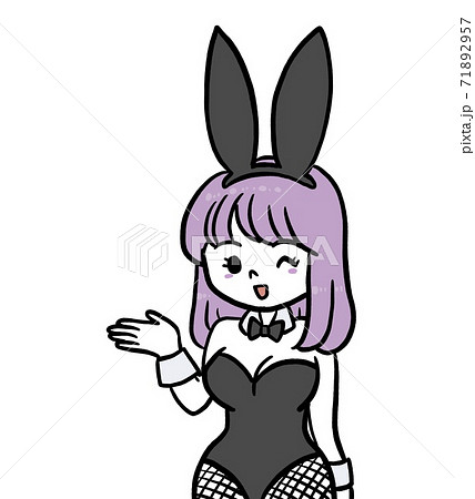 案内をするバニーガールのイラスト 案内をするバニーガールのイラスト 71892957