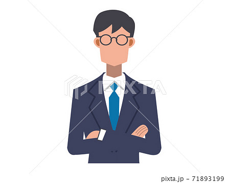 腕組みをするサラリーマン 71893199
