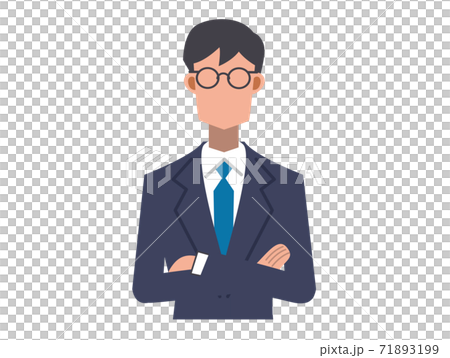 腕組みをするサラリーマン 71893199