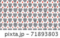 Abstract seamless pattern for Valentines day. Background with red and gray hearts. Cute hand-drawn simple illustration. Ornament for wrapping paper banner, postcard. Vector illustration about love. 71893803