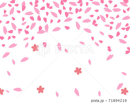 散桜のイラスト壁紙 横長のイラスト素材