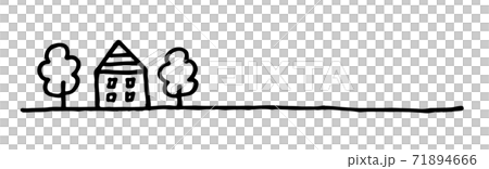 家罫線のイラスト素材