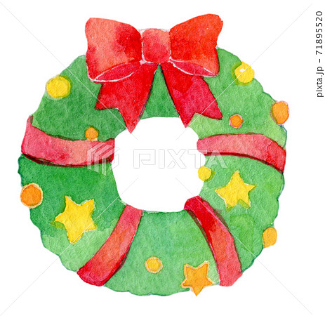 クリスマス　水彩イラスト 71895520