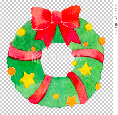 クリスマス　水彩イラスト 71895520