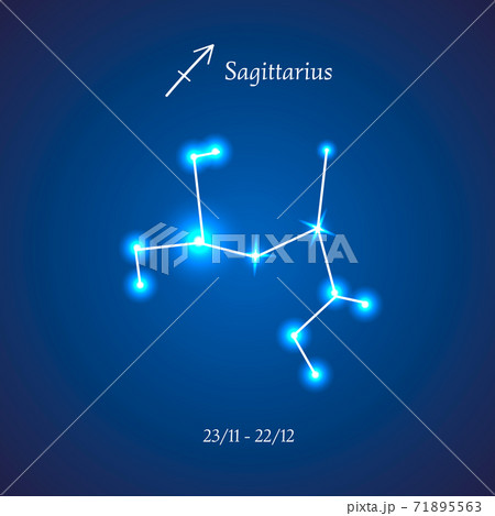 Zodiac constellation. Sagittarius. The Archer 71895563