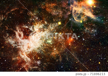 Cluster of stars. Nebula. Elements of this image furnished by NASA 71896213