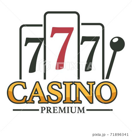 Casino club slot machines and lever arm isolated icon 71896341