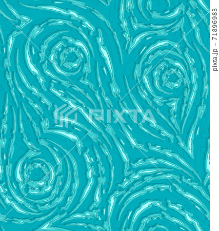 Vector seamless pattern in blue and turquoise colors. Torn stripes and circles turquoise color texture for paper fabric decoration 71896983