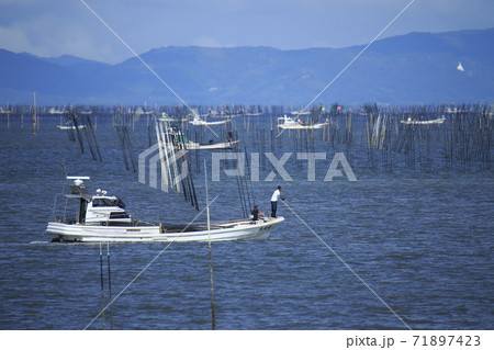 大牟田市 三池港 海苔船、 大牟田市 三池港 海苔船、 71897423