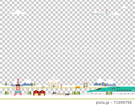 可以在後台（冬季）使用的北海道觀光風景 71899798