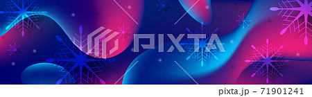 Blue purple Christmas background with liquid wavy shapes 71901241