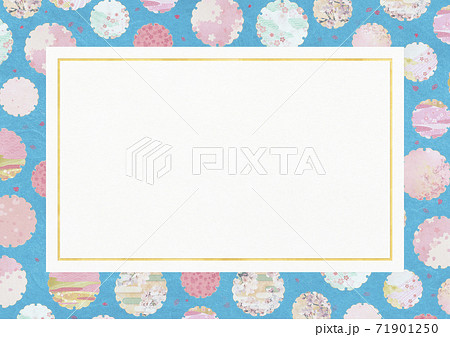 和紙の風合いを感じる背景素材　春、桜の季節【XLでA3size-350dpi】 71901250