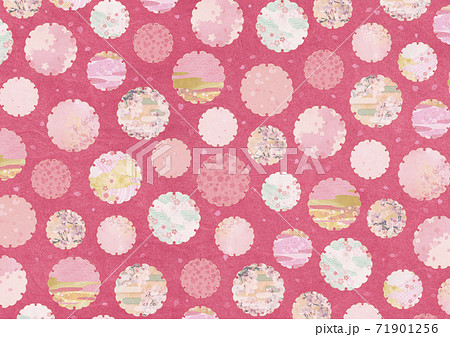 和紙の風合いを感じる背景素材　春、桜の季節【XLでA3size-350dpi】 71901256