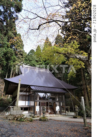 岡山県勝田郡奈義町にある浄土宗の寺「菩提寺」（全国銘木百選にも選ばれた大イチョウで有名） 71902028