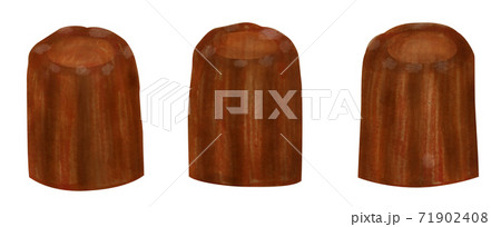 甘い焼き菓子 カヌレの手描きイラストのイラスト素材