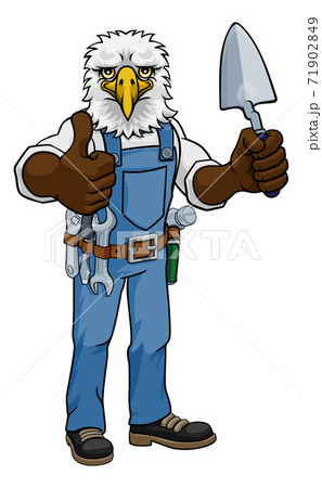 Eagle Bricklayer Builder Holding Trowel Tool Eagle Bricklayer Builder Holding Trowel Tool 71902849