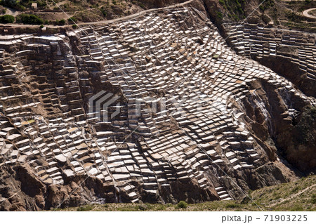 Maras Salt Pans on a mountainside above Urubamba - Peru 71903225