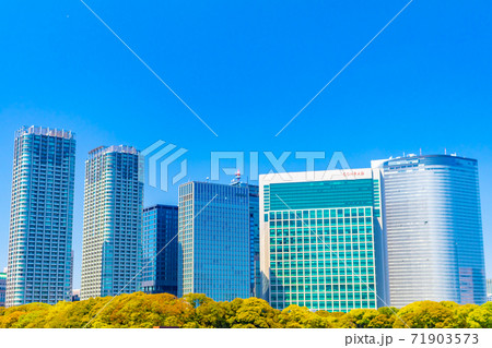 竹芝から見た新橋方向の風景(浜離宮越しの風景) 竹芝から見た新橋方向の風景(浜離宮越しの風景) 71903573
