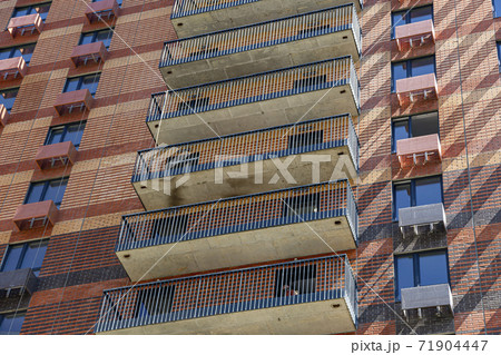Multi-storey building under construction (new residential complex). Construction site upon renovation program in Cheryomushki district, Moscow, Russia Multi-storey building under construction (new residential complex). Construction site upon renovation program in Cheryomushki district, Moscow, Russia 71904447