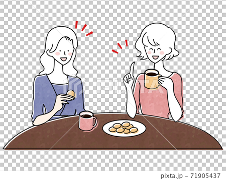 お茶を楽しむ女性たち お茶を楽しむ女性たち 71905437