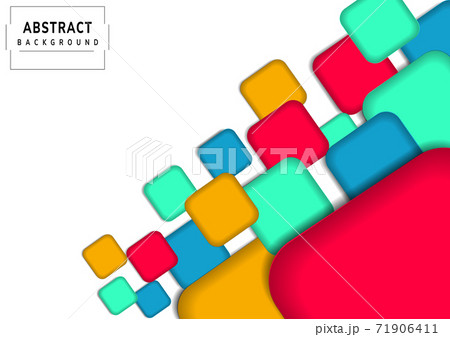 Abstract colorful geometric square on white background. 71906411