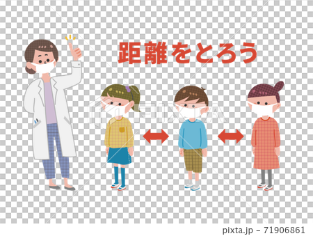 衛生醫生和兒童社交距離面罩 71906861