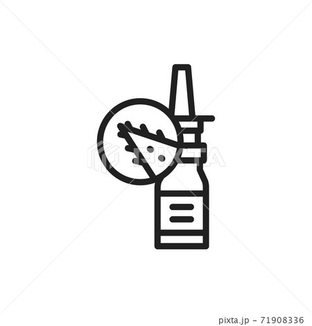 Aloe oil black line icon. Vector illustration 71908336