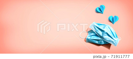 Medical worker appreciation theme with hearts and a mask 71911777