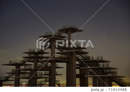 千葉県富津岬の展望台の夜景 71914488