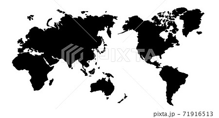 高精細な世界地図のイラストレーション。 71916513
