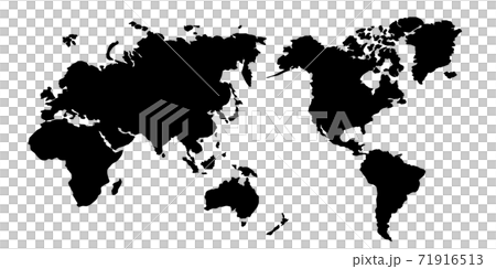 高精細な世界地図のイラストレーション。 71916513