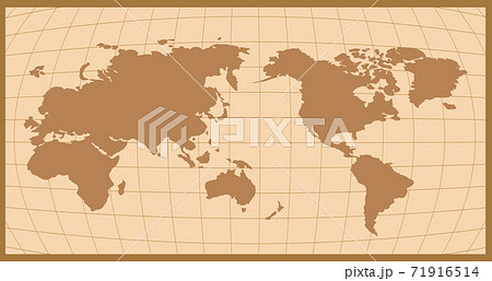 高精細な世界地図のイラストレーション。 高精細な世界地図のイラストレーション。 71916514