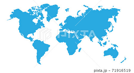 高精細な世界地図のイラストレーション。 高精細な世界地図のイラストレーション。 71916519