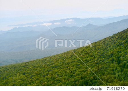 八甲田山ロープウェーからの景色の写真素材