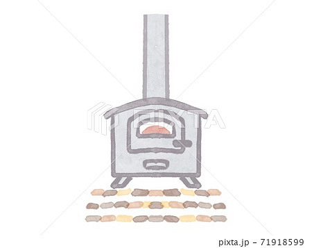 薪ストーブのイラスト素材
