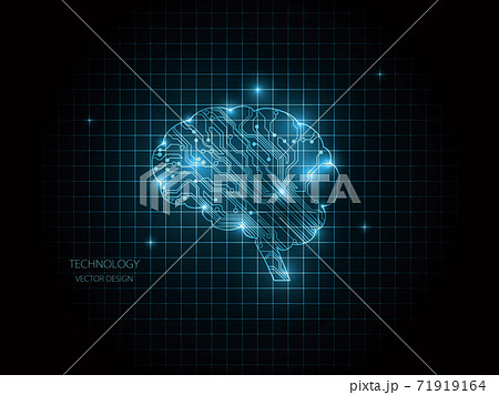 淡く光る人工知能のイメージ 71919164