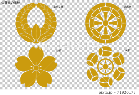 Sato family crest gold 71920175