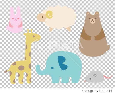 動物 ベビー セット やさしい イラスト素材のイラスト素材