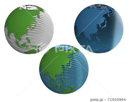 グローバルを意識した地球のオブジェクト素材のイラスト素材