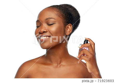 young african american woman with perfume 71923603