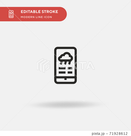 Weather Forecast Simple vector icon. Illustration symbol design template for web mobile UI element. Perfect color modern pictogram on editable stroke. Weather Forecast icons for your business project 71928612