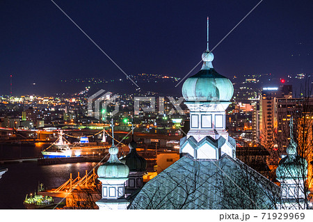 《北海道》ハリスト正教会と函館の夜景 《北海道》ハリスト正教会と函館の夜景 71929969