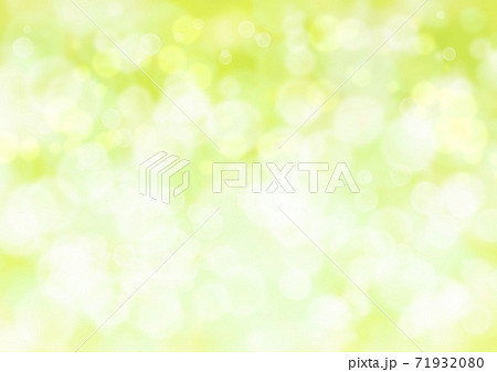 ぼやけた光が重なる黄緑の背景イラストのイラスト素材
