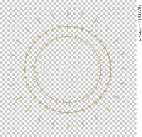 光の環フレーム 光背 円光 後光 光輪のイラスト素材