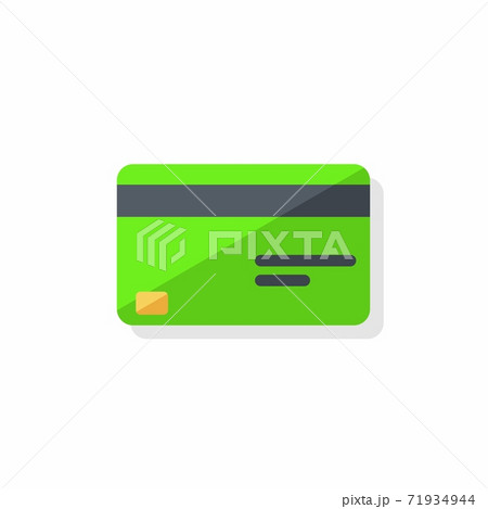 Credit card Green - Shadow icon vector isolated. 71934944