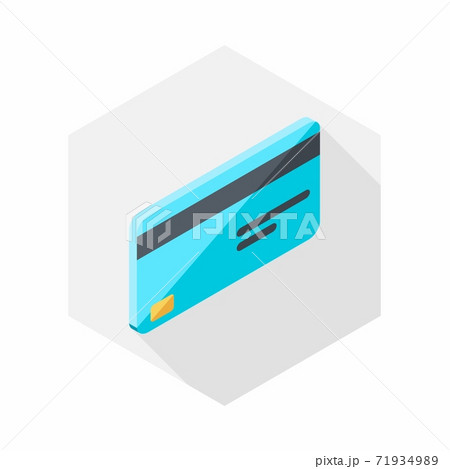 Credit card right view icon vector isometric. Credit card right view icon vector isometric. 71934989