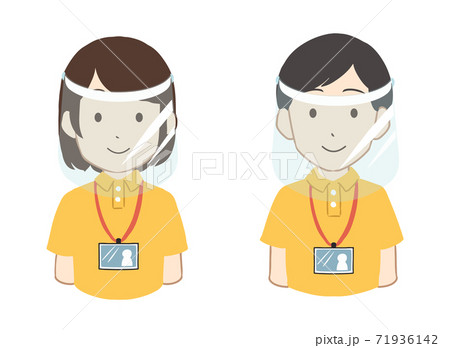 介護士　フェイスシールド(線無し) 71936142